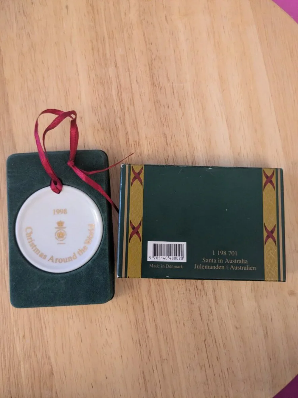 Bing And Grondahl Christmas Around The World Porcelain Christmas Ornament 1998